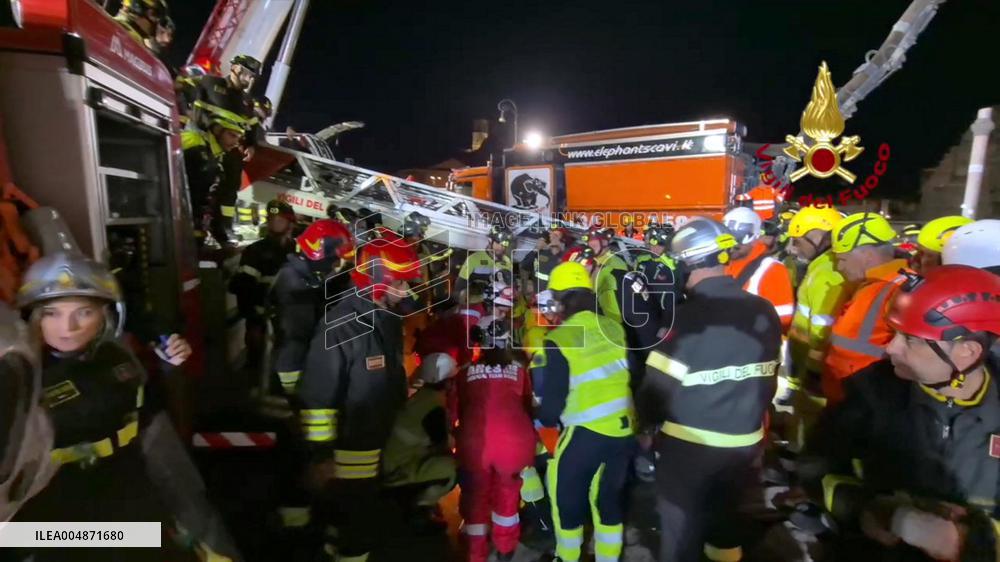 Worker Dies in Medieval Tower Collapse - Rome