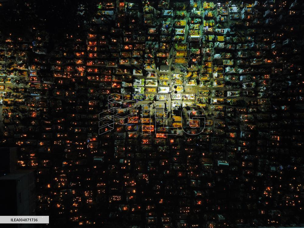 Visitors Attend Traditional Lighting Ceremony In San Andres Mixquic - Mexico City