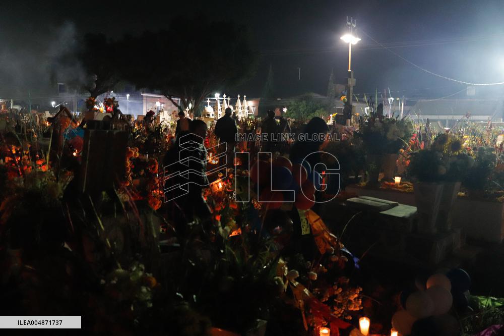 Visitors Attend Traditional Lighting Ceremony In San Andres Mixquic - Mexico City