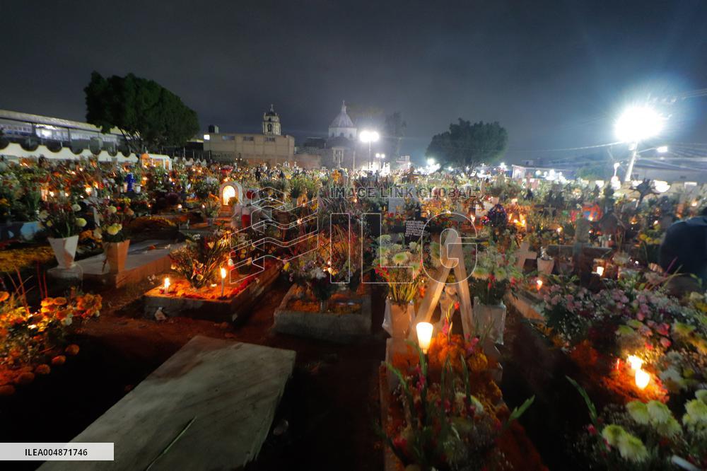 Visitors Attend Traditional Lighting Ceremony In San Andres Mixquic - Mexico City