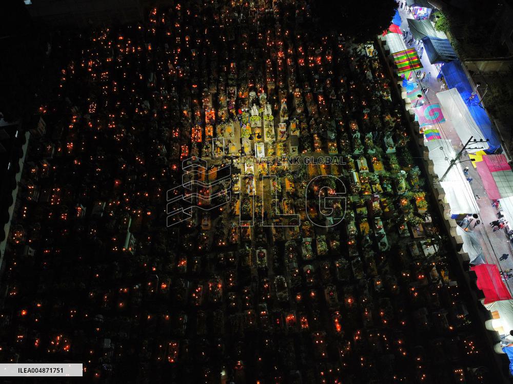 Visitors Attend Traditional Lighting Ceremony In San Andres Mixquic - Mexico City