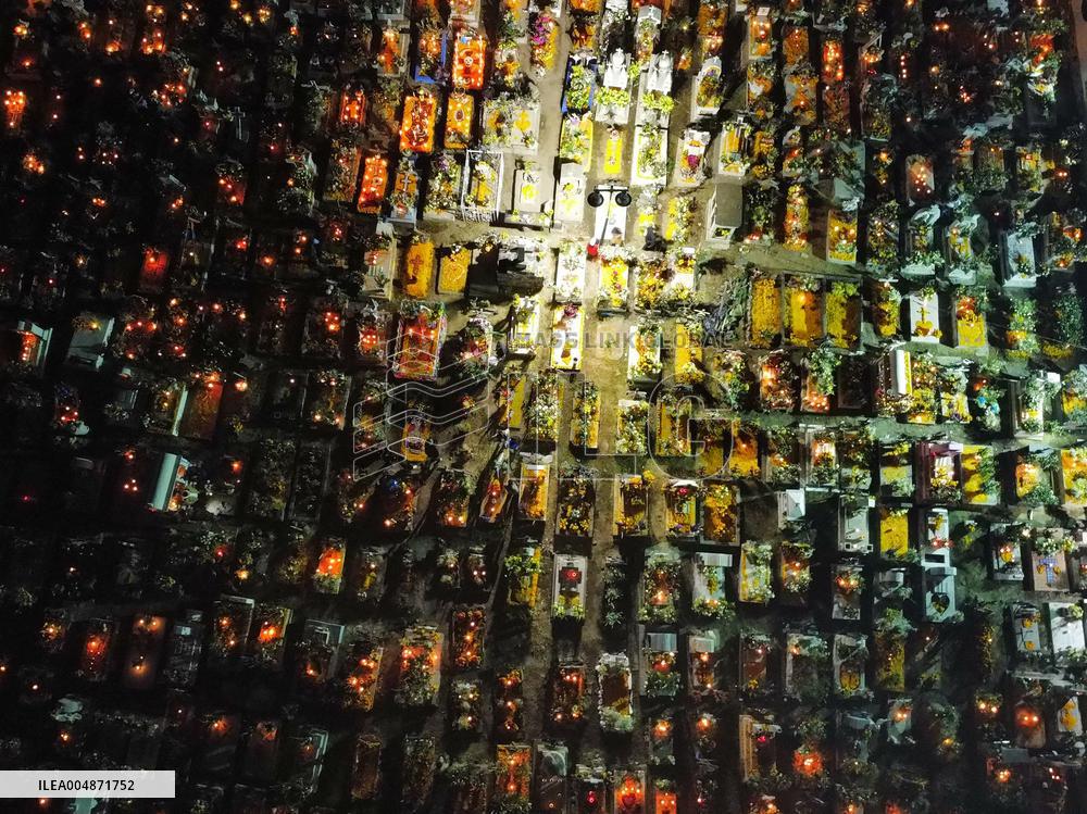 Visitors Attend Traditional Lighting Ceremony In San Andres Mixquic - Mexico City