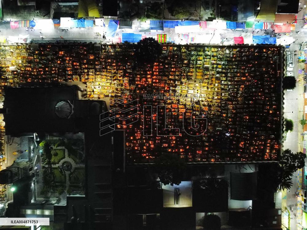 Visitors Attend Traditional Lighting Ceremony In San Andres Mixquic - Mexico City