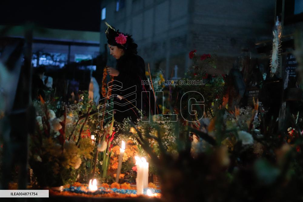 Visitors Attend Traditional Lighting Ceremony In San Andres Mixquic - Mexico City