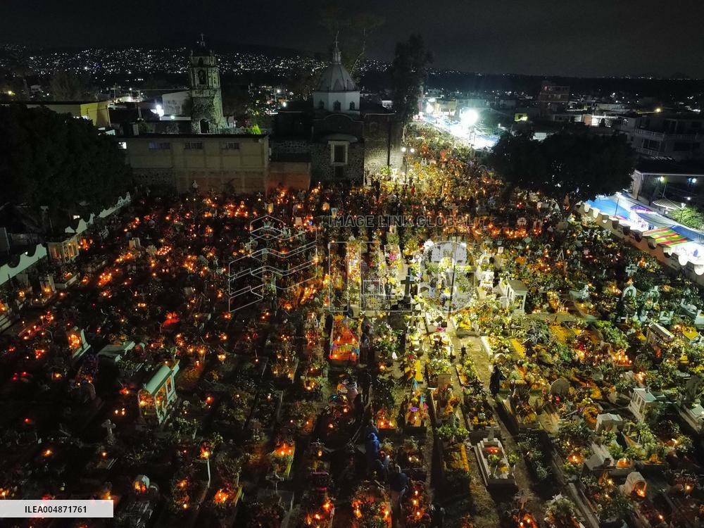 Visitors Attend Traditional Lighting Ceremony In San Andres Mixquic - Mexico City