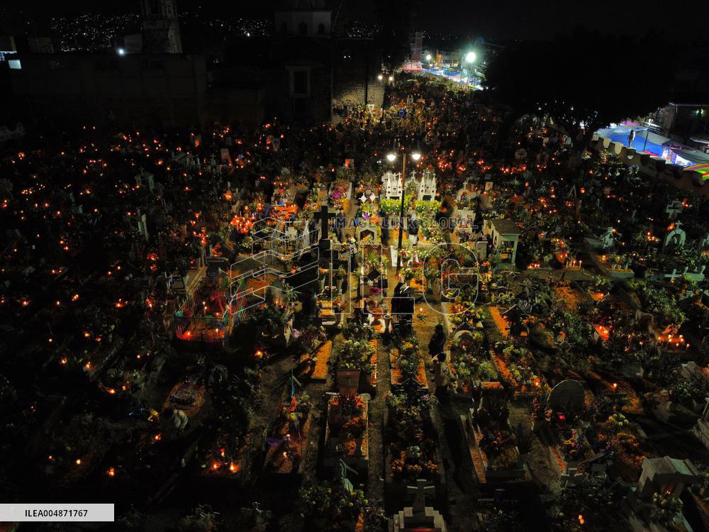Visitors Attend Traditional Lighting Ceremony In San Andres Mixquic - Mexico City