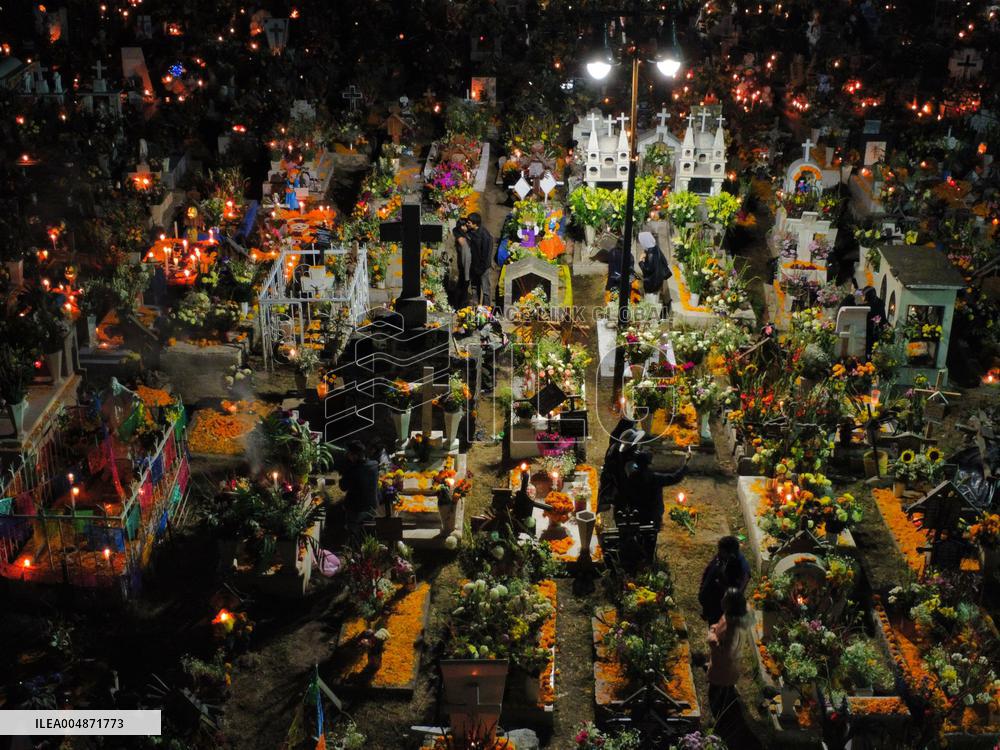 Visitors Attend Traditional Lighting Ceremony In San Andres Mixquic - Mexico City