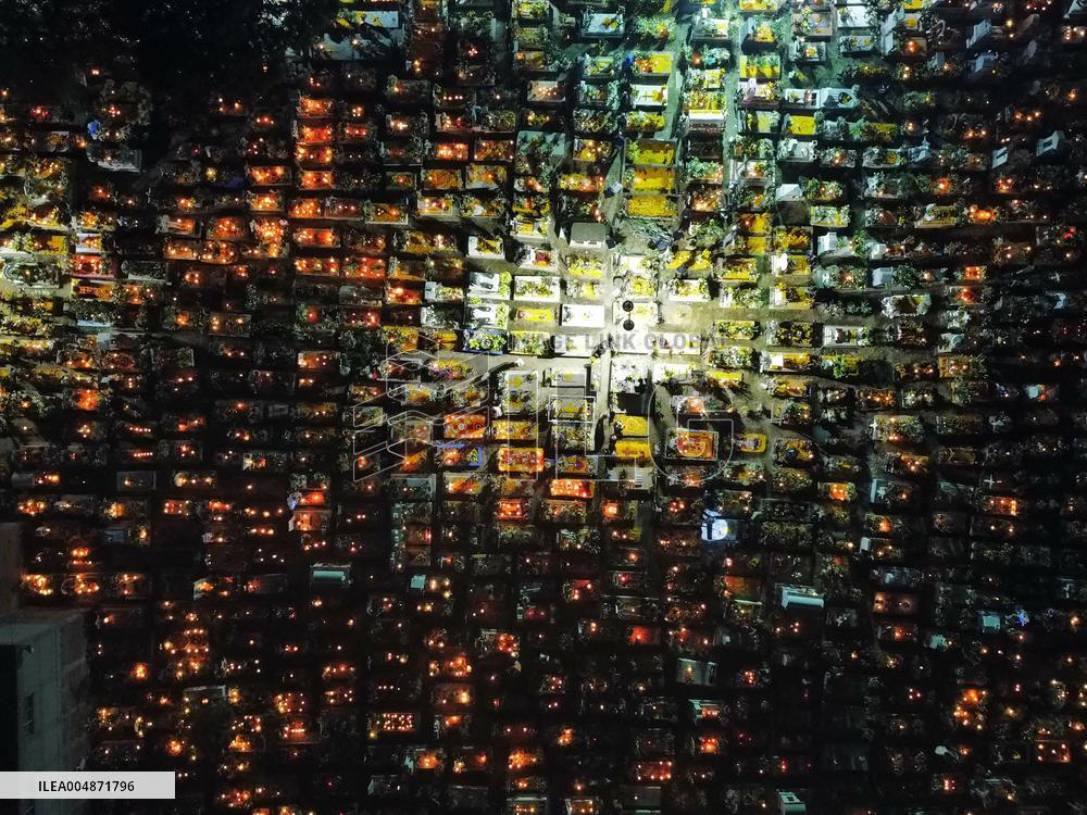 Visitors Attend Traditional Lighting Ceremony In San Andres Mixquic - Mexico City