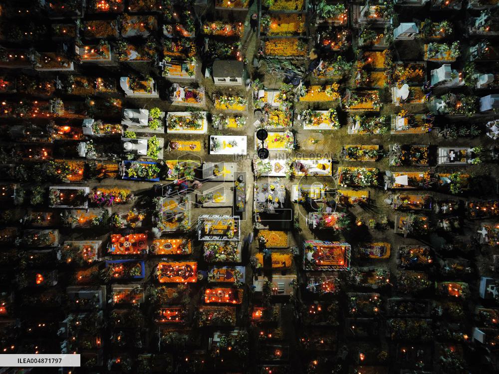 Visitors Attend Traditional Lighting Ceremony In San Andres Mixquic - Mexico City