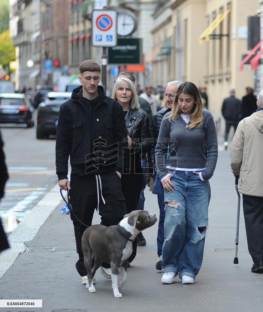 Alexis Saelemaekers Spotted In Milan With Family - Italy