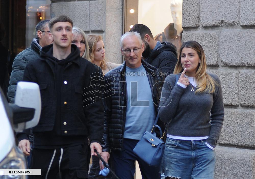 Alexis Saelemaekers Spotted In Milan With Family - Italy