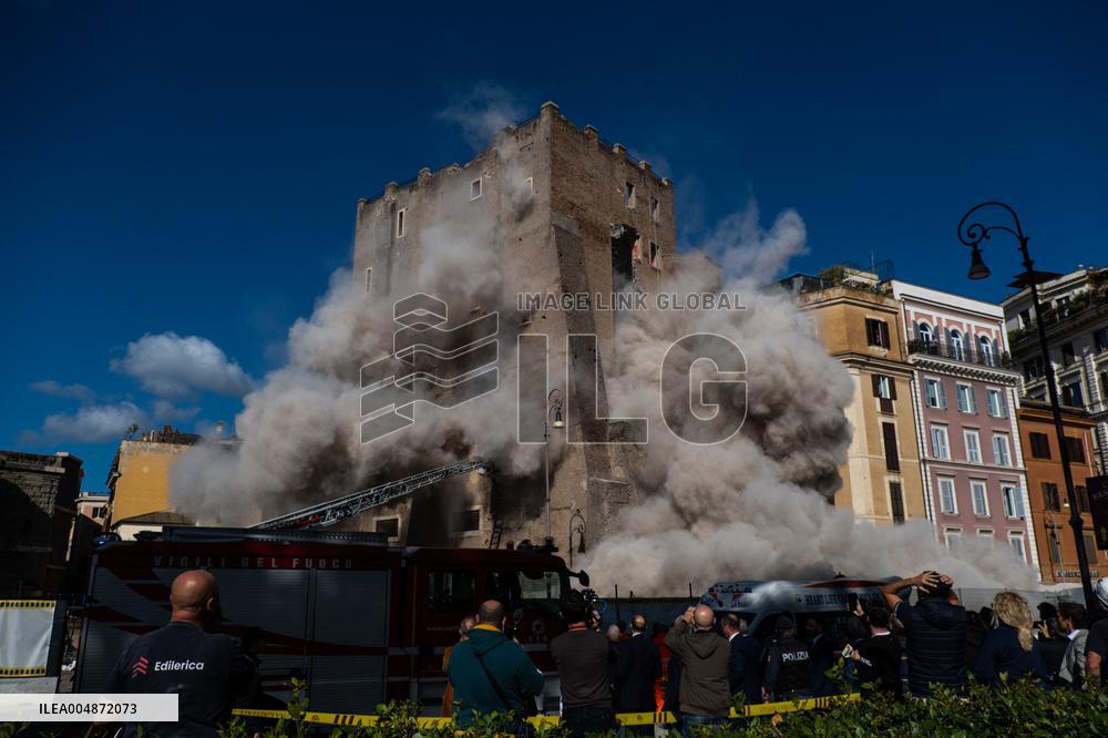 Worker Dies in Medieval Tower Collapse - Rome