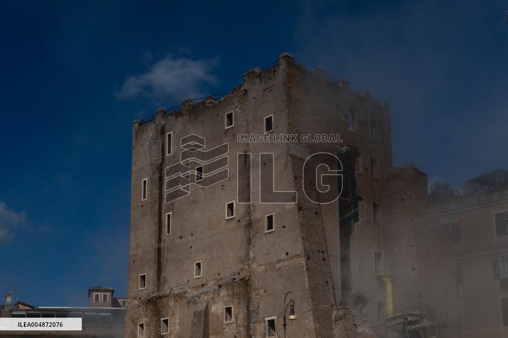 Worker Dies in Medieval Tower Collapse - Rome