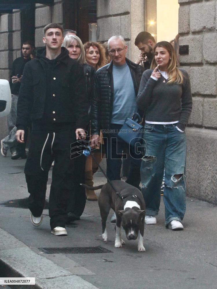 Alexis Saelemaekers Spotted In Milan With Family - Italy