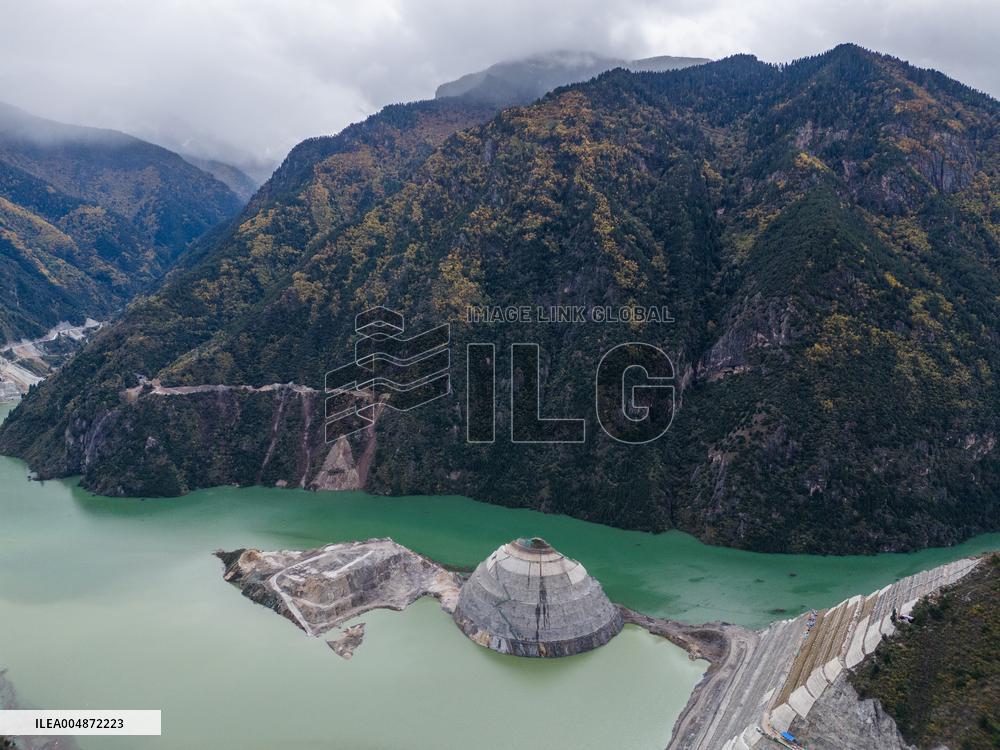 World Highest Dam Shuangjiangkou Hydropower Station Construction