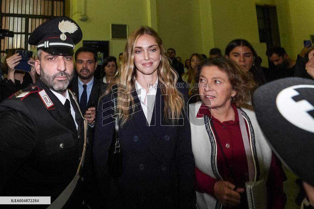 Chiara Ferragni Arrives at Her Trial for Fraud - Milan