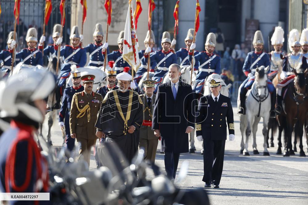 The Royal Couple Welcomes The Sultan of Oman - Madrid