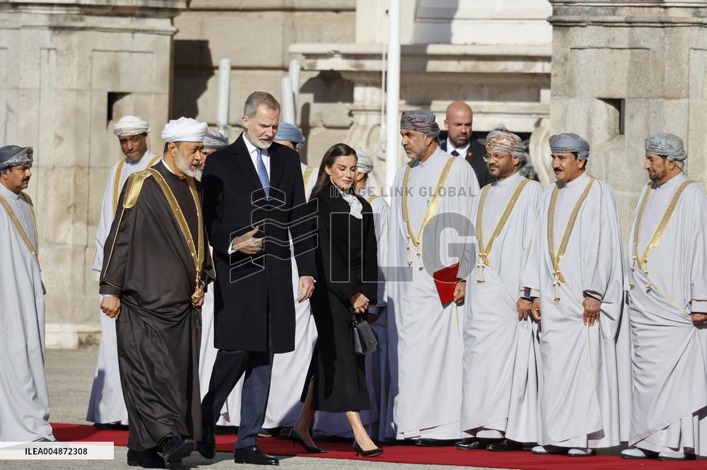 The Royal Couple Welcomes The Sultan of Oman - Madrid
