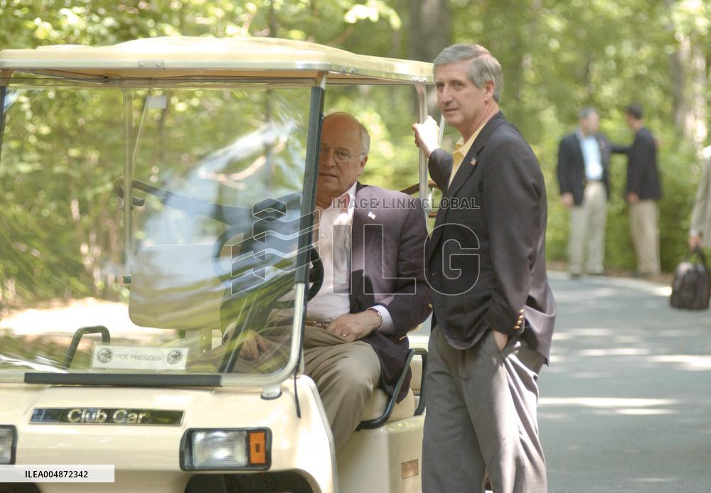 Meeting Mubarak of Egypt at Camp David