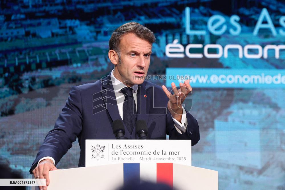President Macron At Sea Economy Conference - La Rochelle