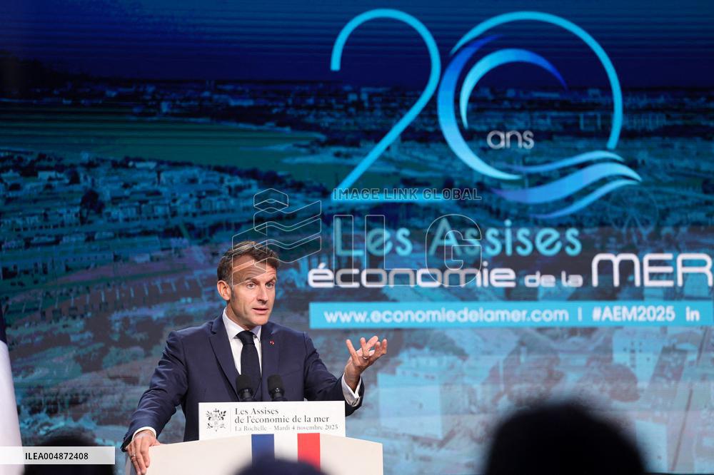 President Macron At Sea Economy Conference - La Rochelle