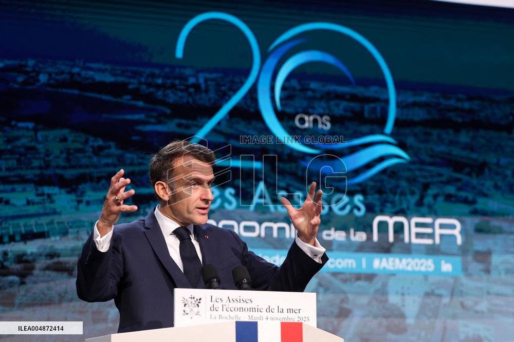 President Macron At Sea Economy Conference - La Rochelle