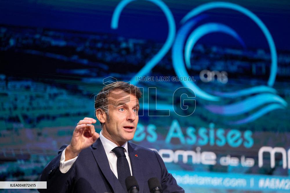 President Macron At Sea Economy Conference - La Rochelle