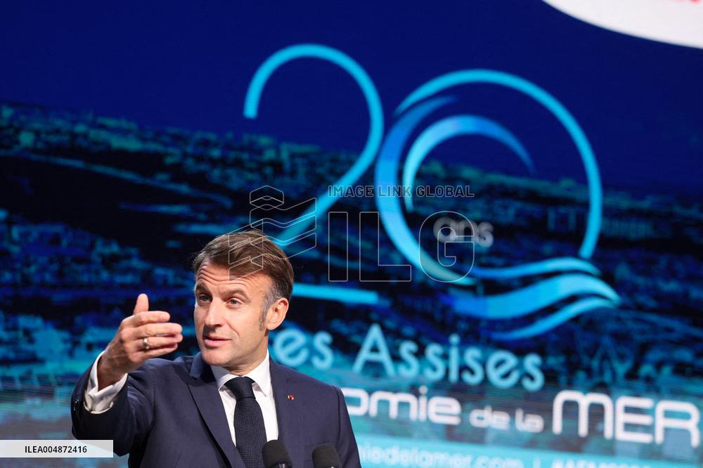 President Macron At Sea Economy Conference - La Rochelle