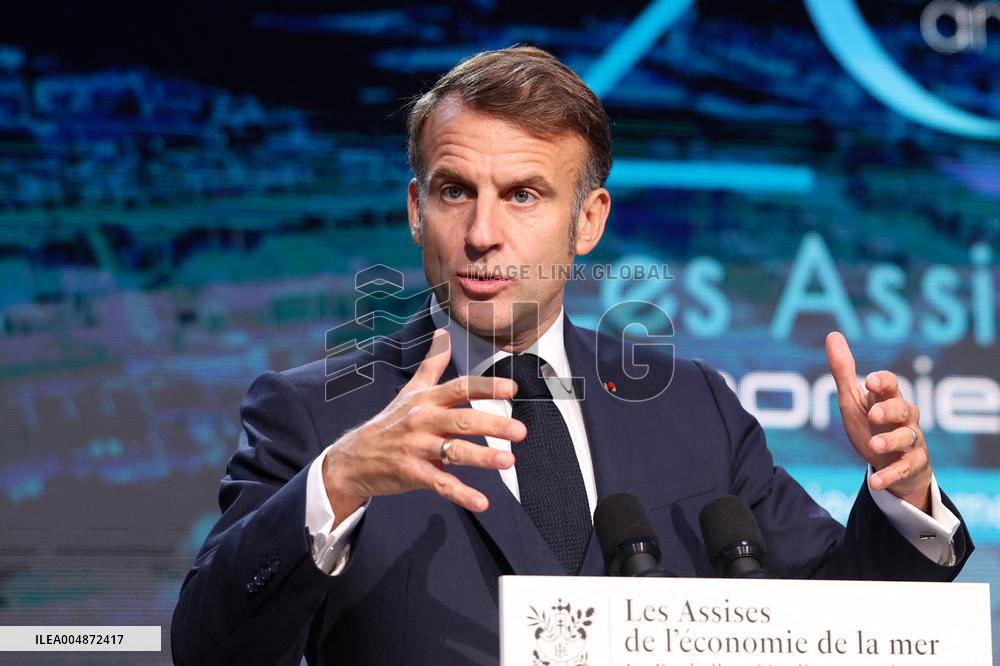 President Macron At Sea Economy Conference - La Rochelle