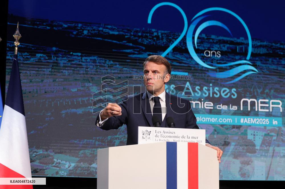 President Macron At Sea Economy Conference - La Rochelle