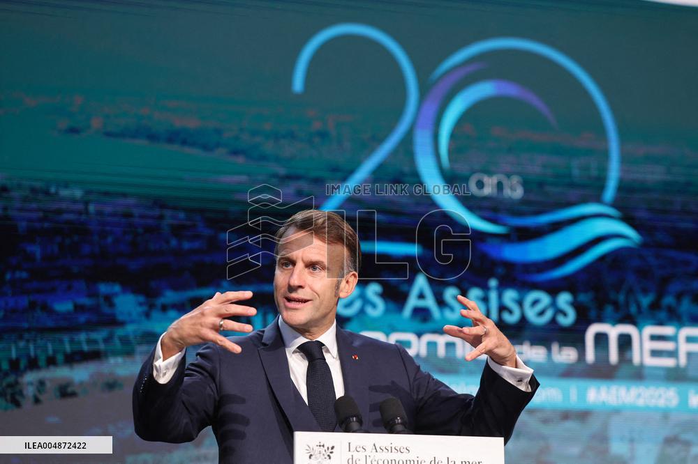 President Macron At Sea Economy Conference - La Rochelle
