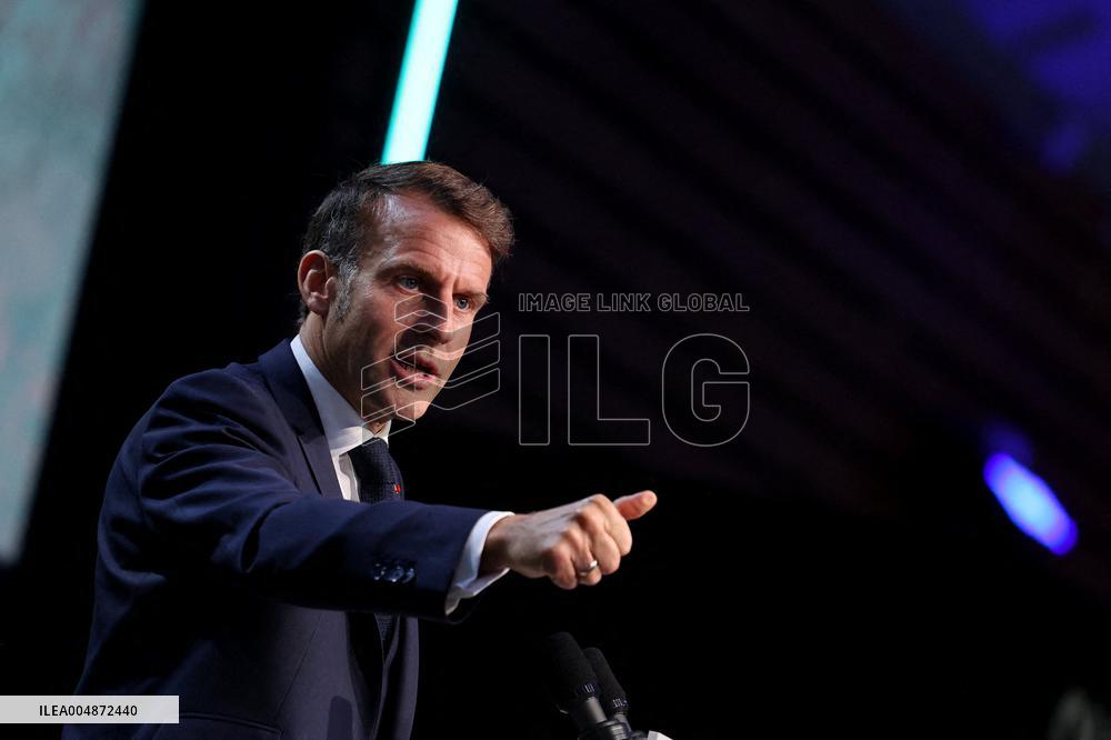 President Macron At Sea Economy Conference - La Rochelle