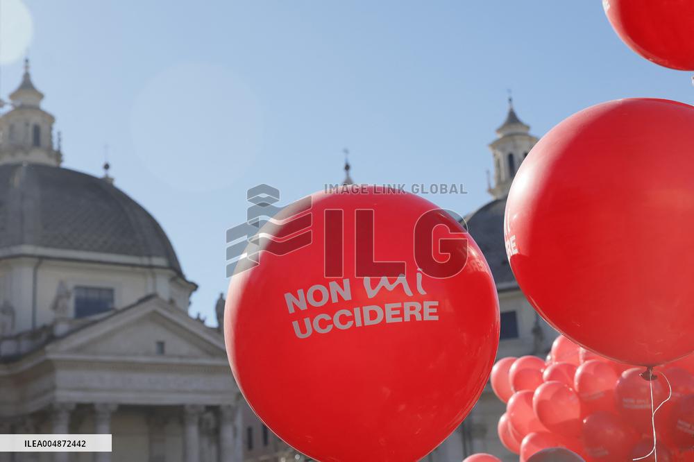 Flash Mob Against Medically Assisted Suicide - Rome