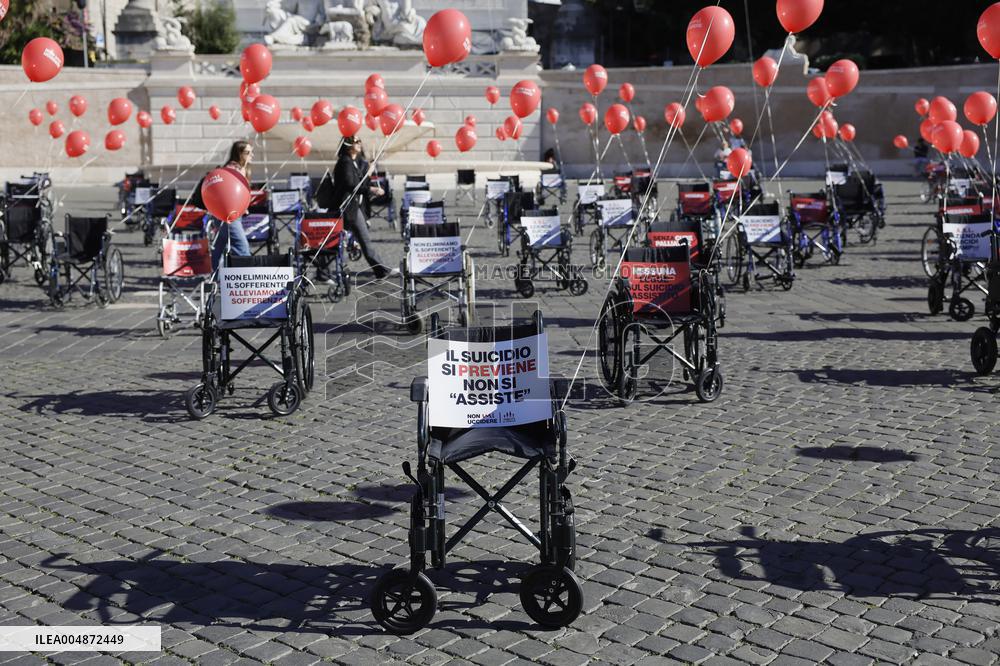 Flash Mob Against Medically Assisted Suicide - Rome
