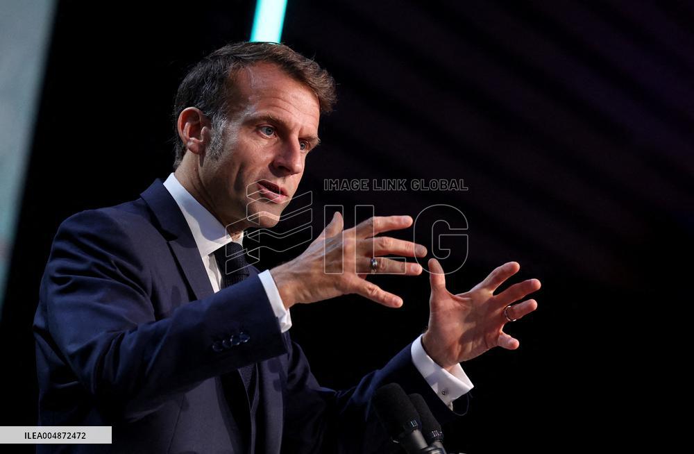 President Macron At Sea Economy Conference - La Rochelle
