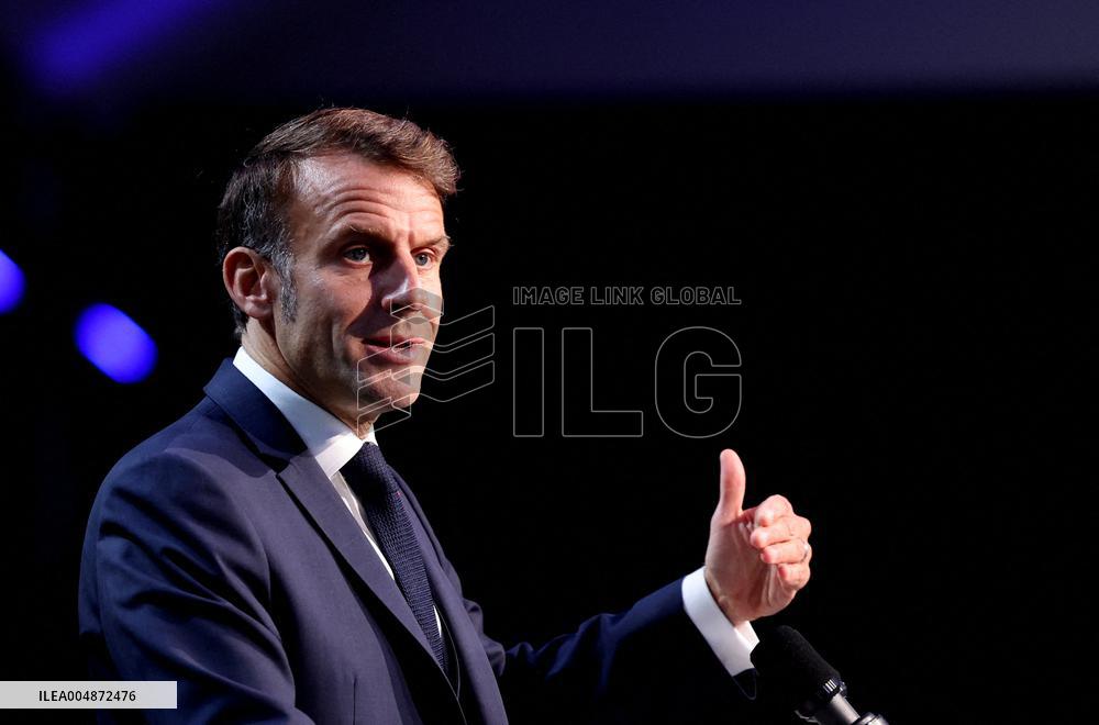 President Macron At Sea Economy Conference - La Rochelle