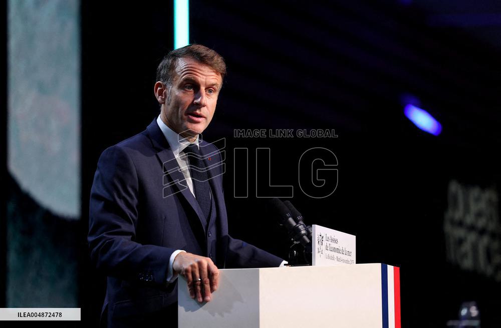 President Macron At Sea Economy Conference - La Rochelle