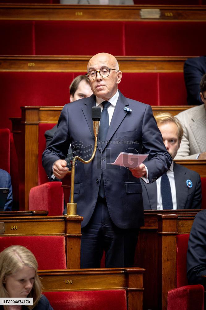 Session of questions to the gouvernment at the National Assembly - Paris AJ