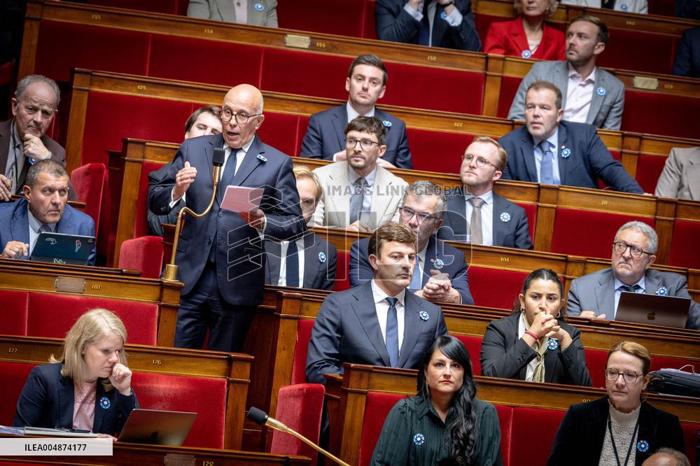 Session of questions to the gouvernment at the National Assembly - Paris AJ