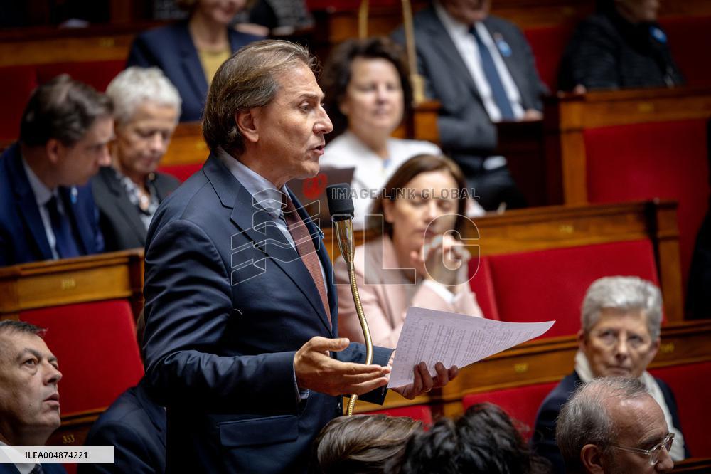 Session of questions to the gouvernment at the National Assembly - Paris AJ