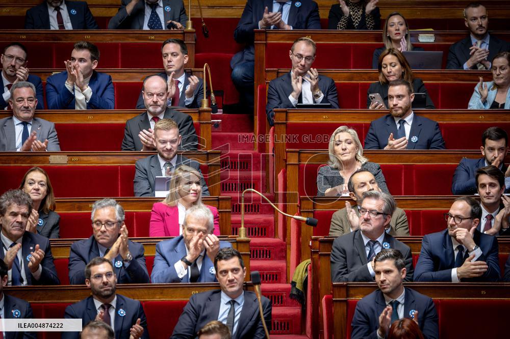 Session of questions to the gouvernment at the National Assembly - Paris AJ