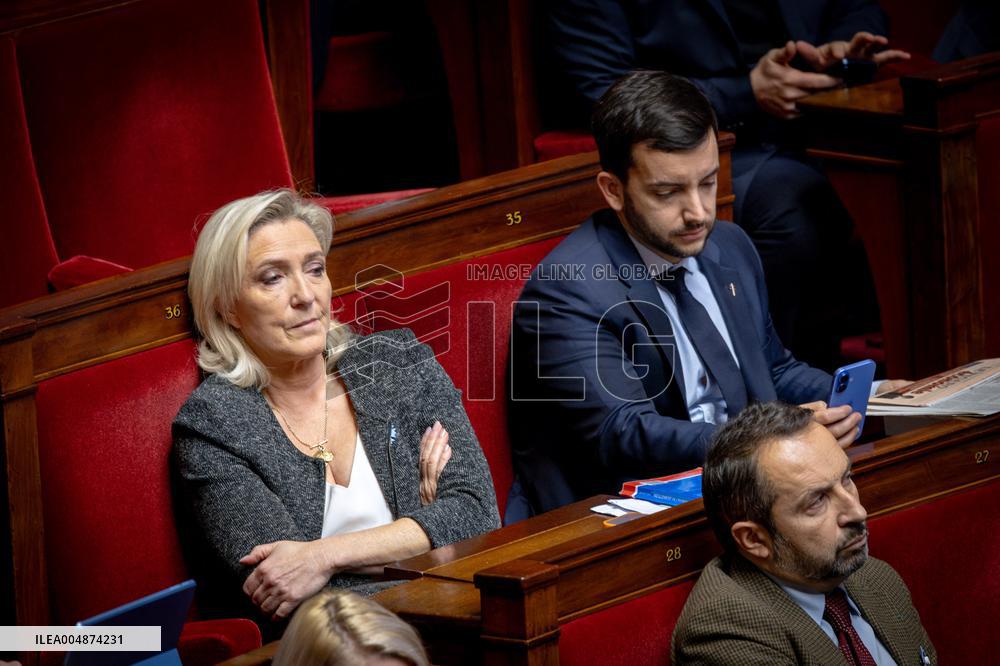 Session of questions to the gouvernment at the National Assembly - Paris AJ