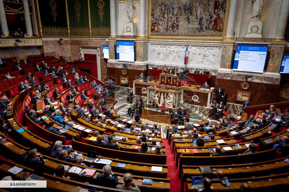 Session of questions to the gouvernment at the National Assembly - Paris AJ