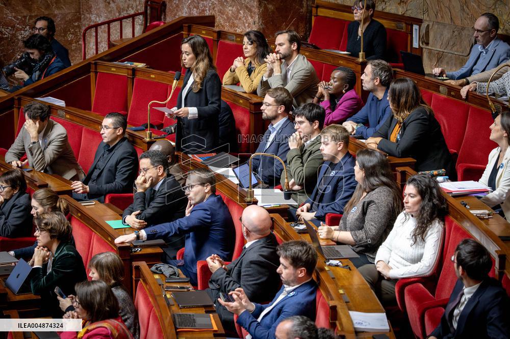 Session of questions to the gouvernment at the National Assembly - Paris AJ