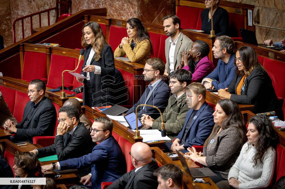 Session of questions to the gouvernment at the National Assembly - Paris AJ
