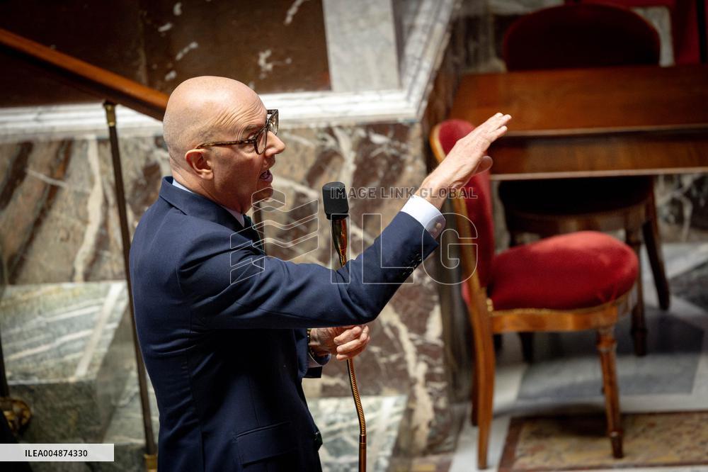 Session of questions to the gouvernment at the National Assembly - Paris AJ