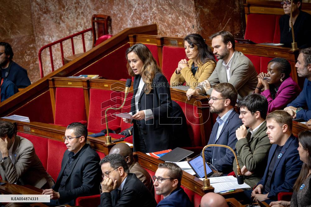 Session of questions to the gouvernment at the National Assembly - Paris AJ