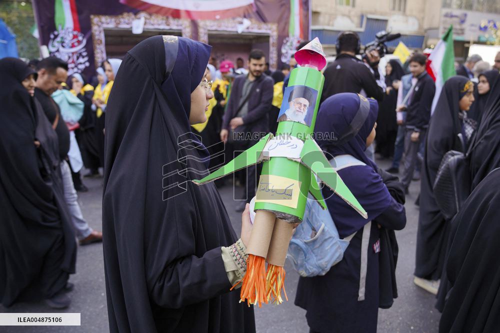 Iranians Rally At Former US Embassy - Tehran
