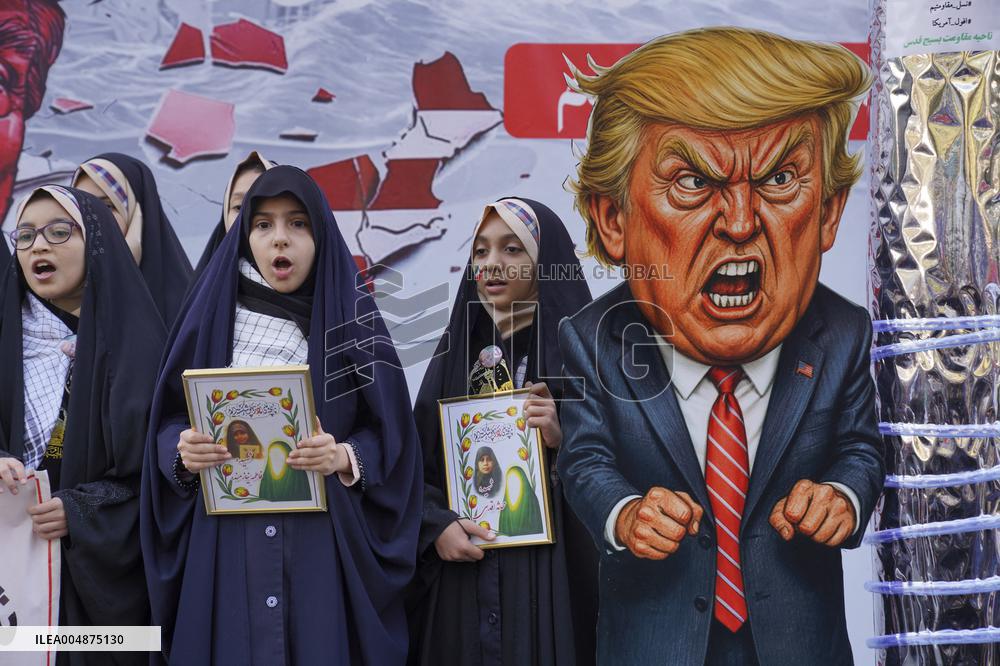 Iranians Rally At Former US Embassy - Tehran