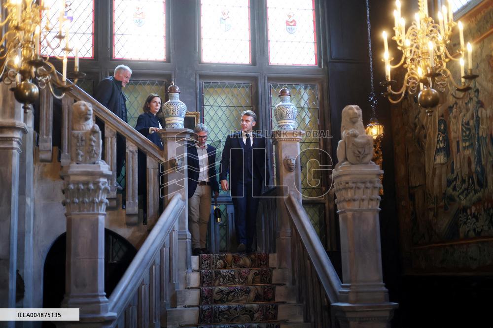 President Macron Visits the Pierre Loti House - Rochefort